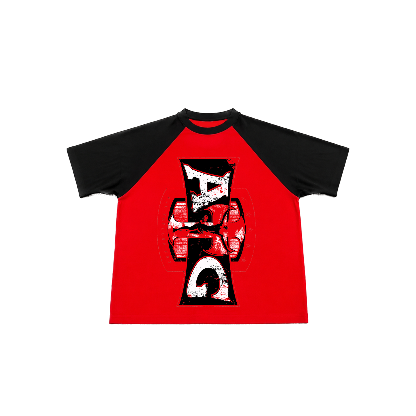 Black/Red Cut & Sew Tee