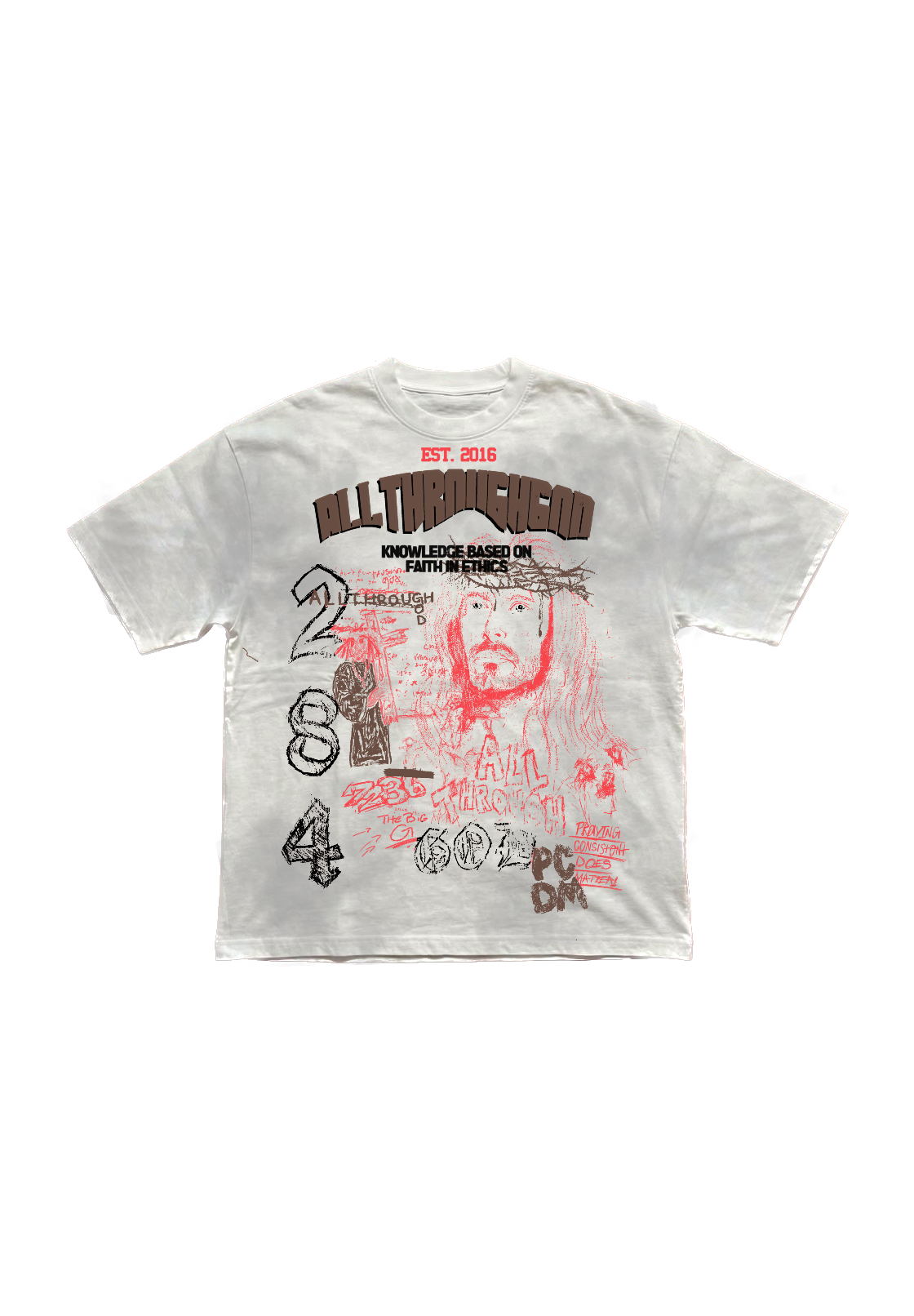Graphic Tee Orange/Brown
