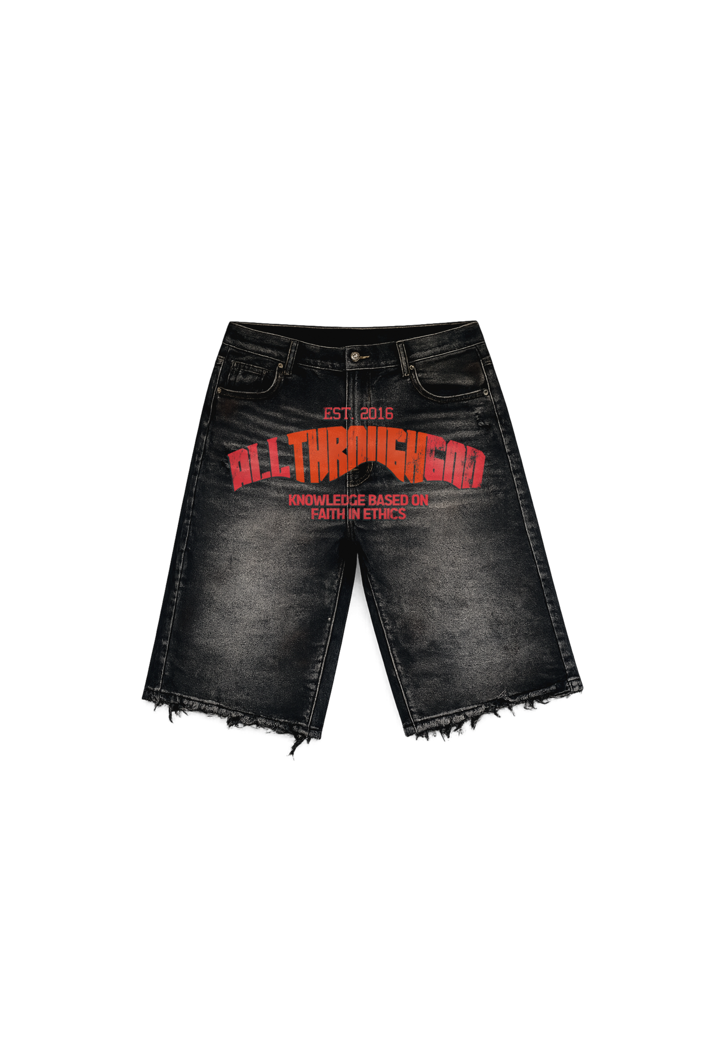 Black Shorts (Red/Orange)