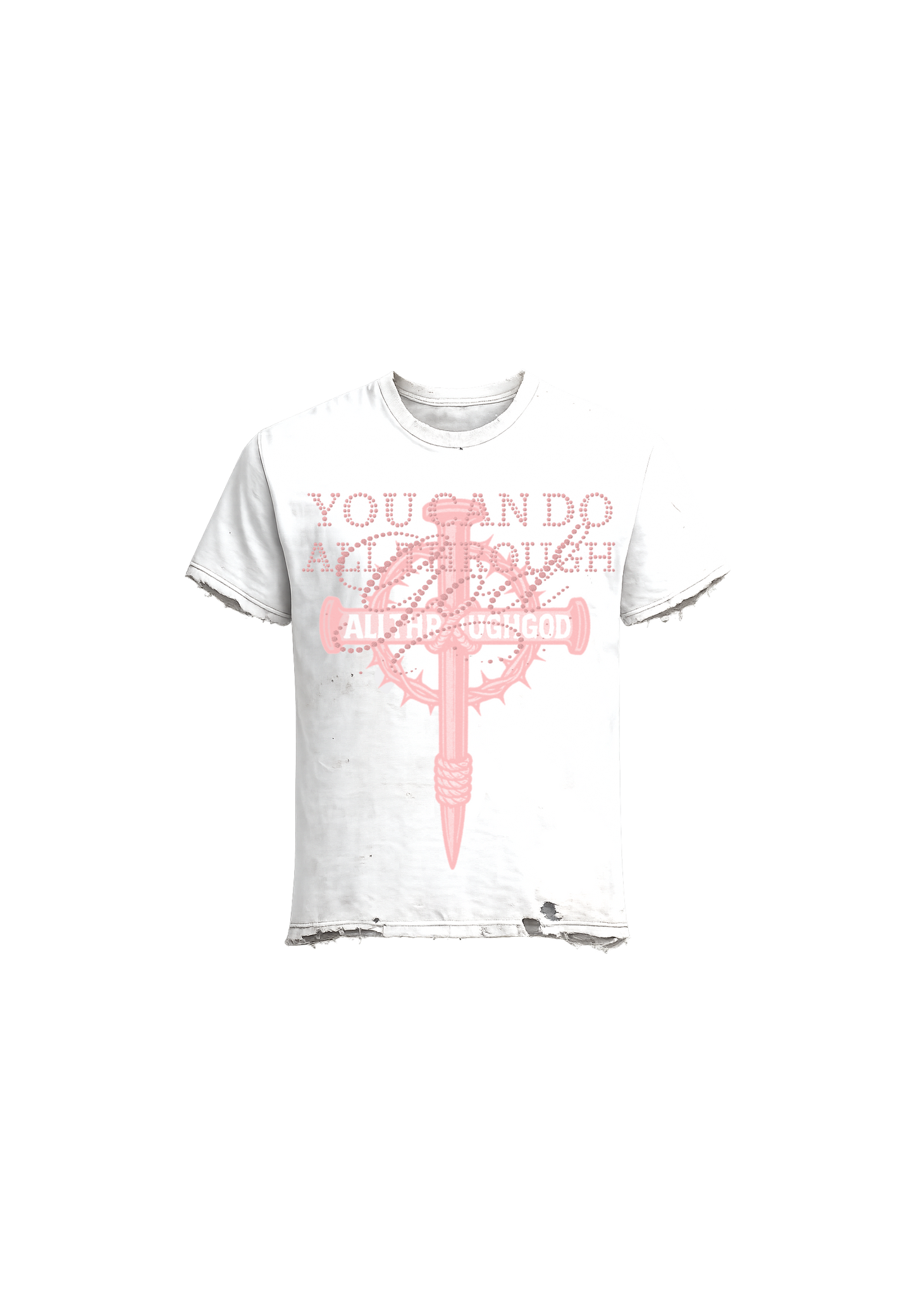 You Can Do AllThroughGod Tee (Pink)