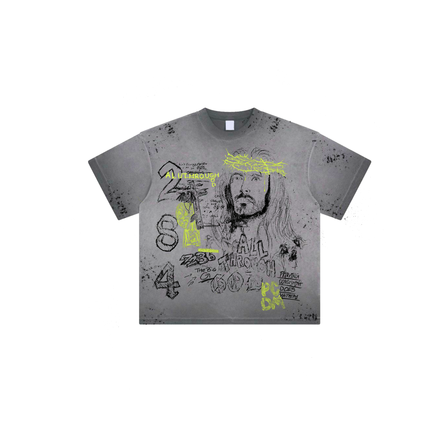 GREY WASHED T SHIRT