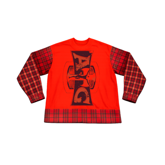Orange/Red Flannel Cut & Sew