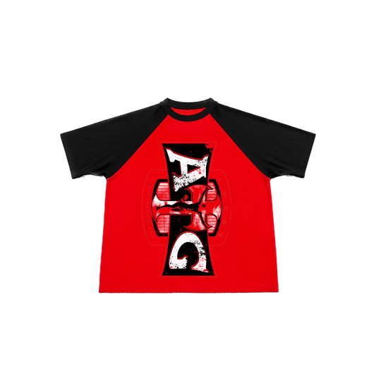 Black/Red Cut & Sew Tee