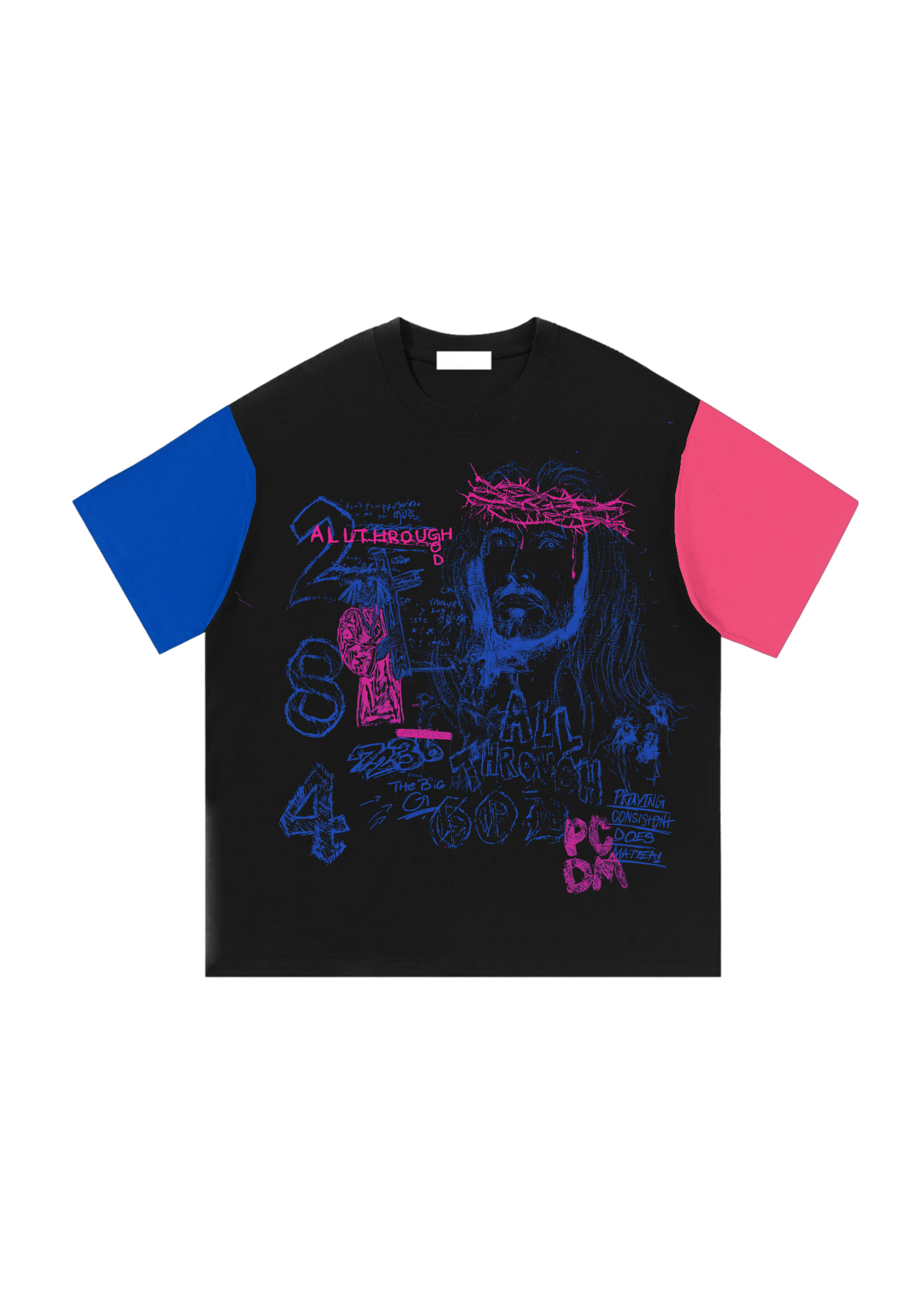 Black, Blue and Pink Tee