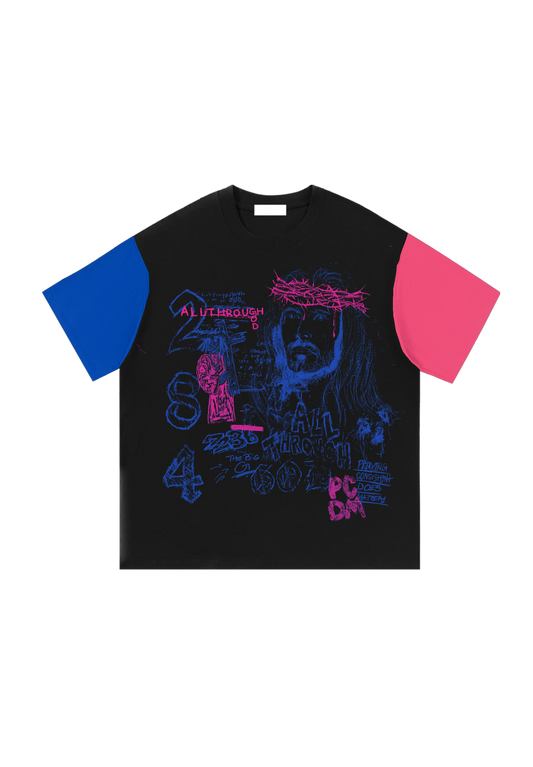 Black, Blue and Pink Tee