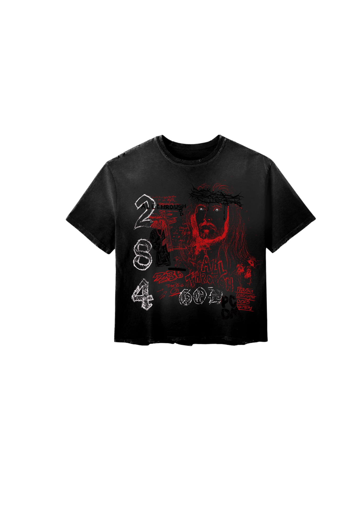 Black Red & White Graphic Tee