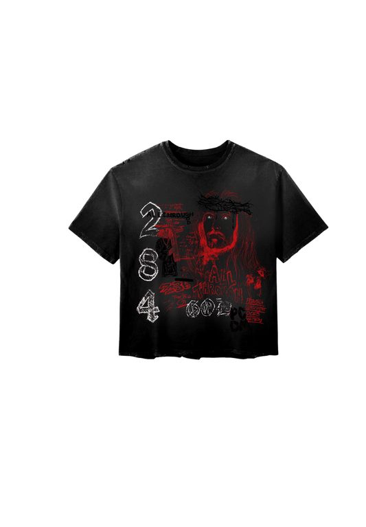 Black Red & White Graphic Tee