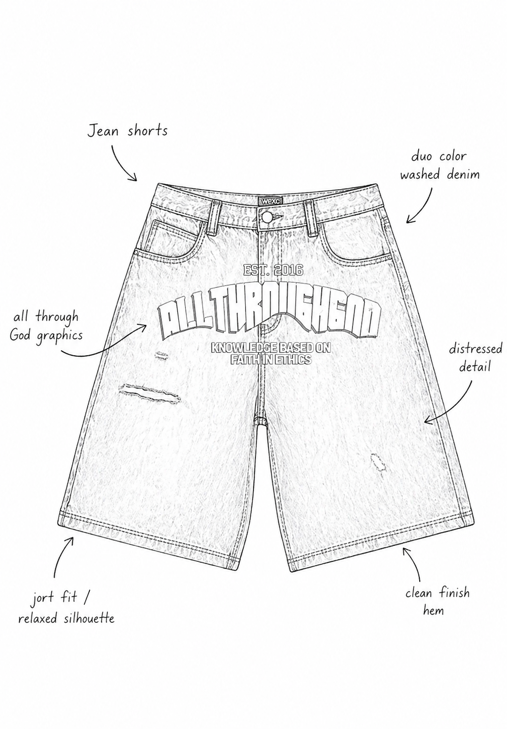 GRAPE SHORTS MED WASH