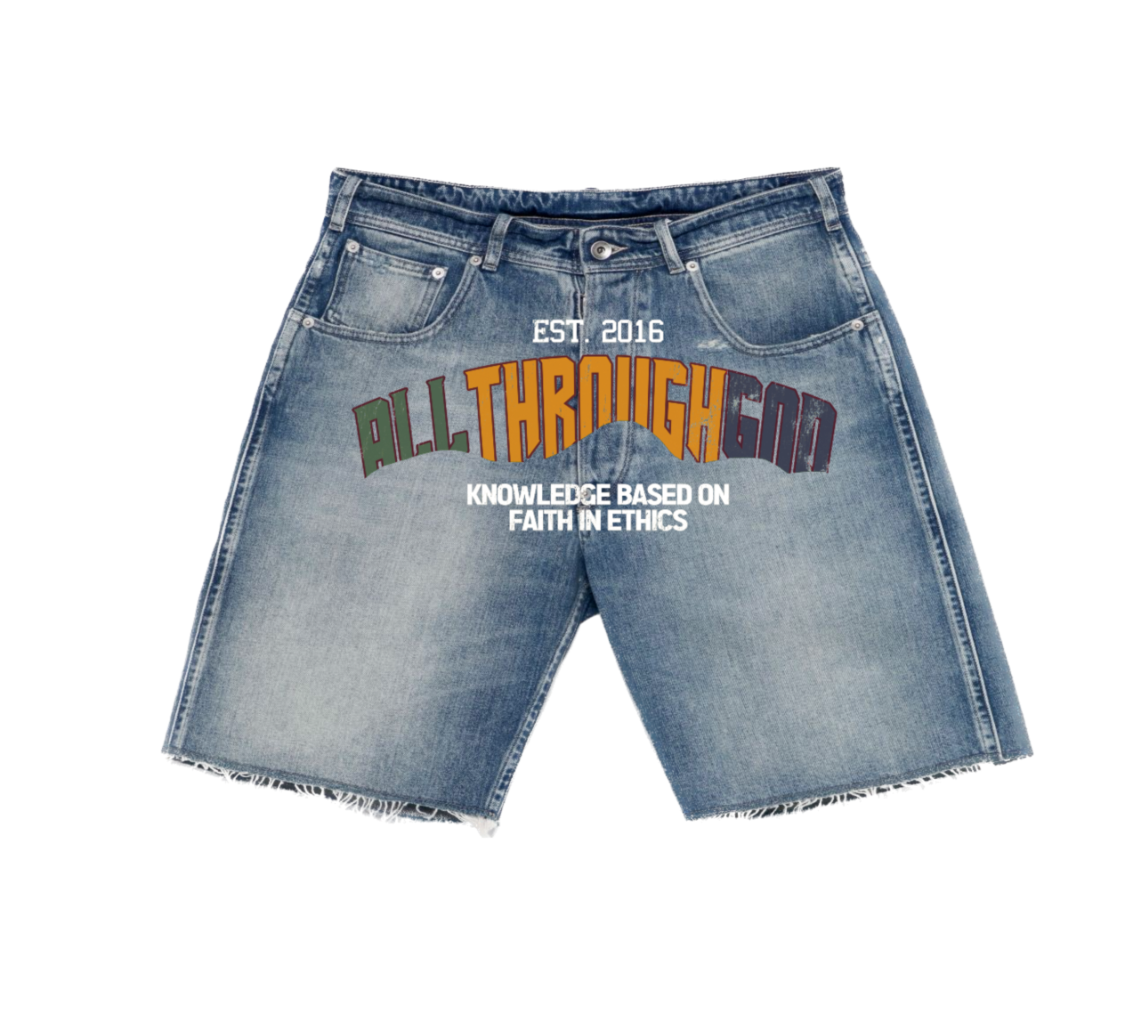 Multi-Color Denim Shorts