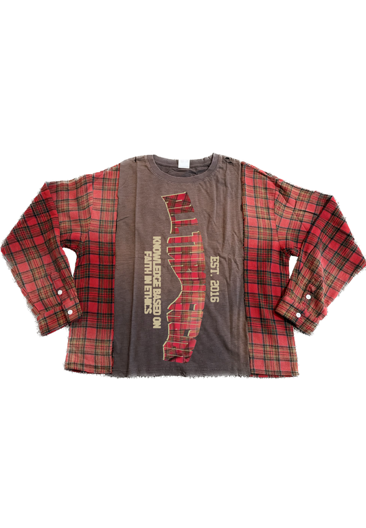 Flannel Cut & Sew Brown / Red