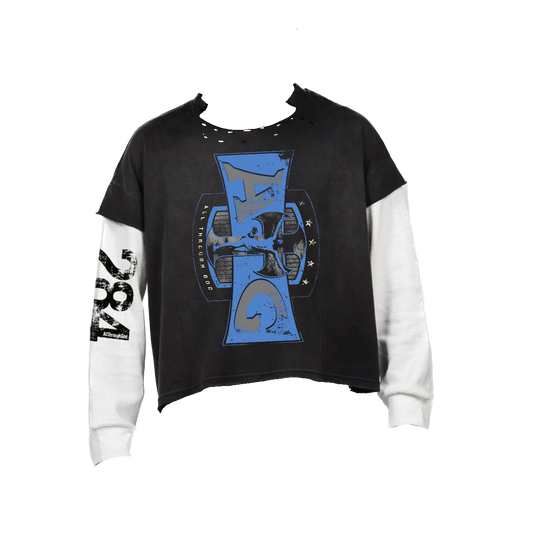 Distressed Neck Double Layer
