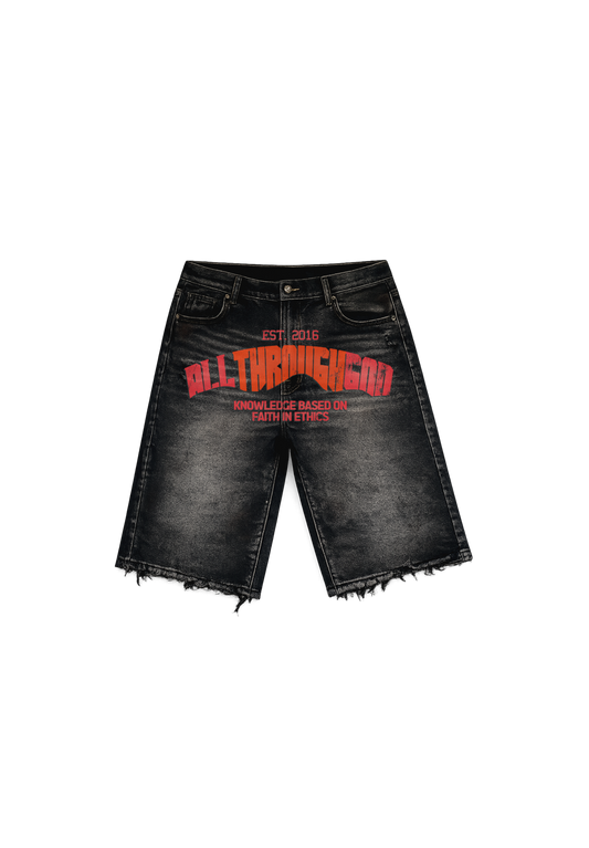 Black Shorts (Red/Orange)