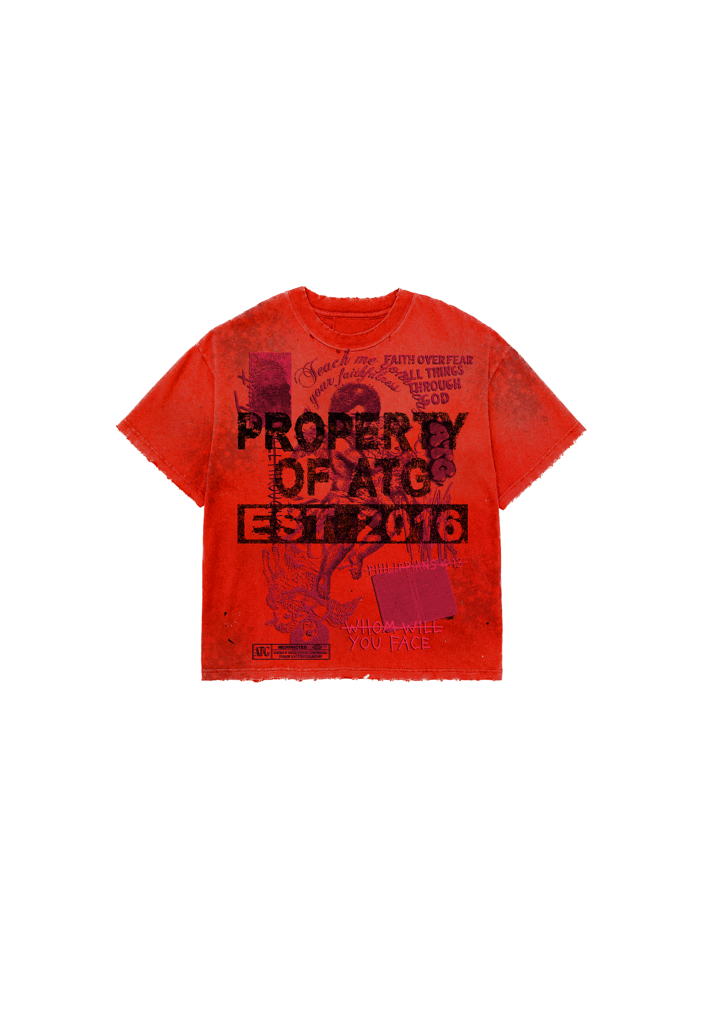 Orange/Red Graphic Tee