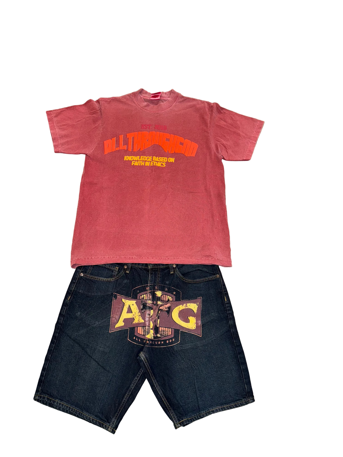 RED DARK WASH CUSTOM SET
