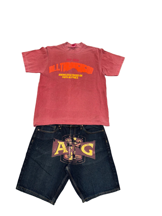 RED DARK WASH CUSTOM SET