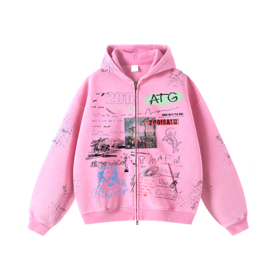 PINK ZIP UP