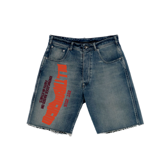 MED WASH RED/ORANGE SHORTS